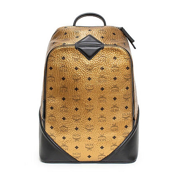 MCM Other - Authentic MCM Gold Tone Backpack